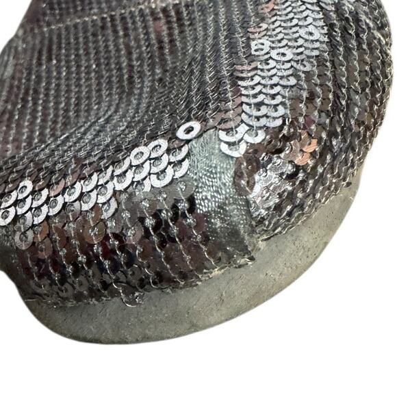 TOMS Silver Sequin Slip On Shoe SZ 11 - Picture 10 of 13